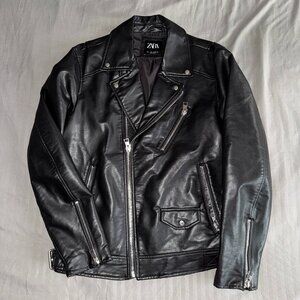 ZARA - Faux Leather Biker Jacket
